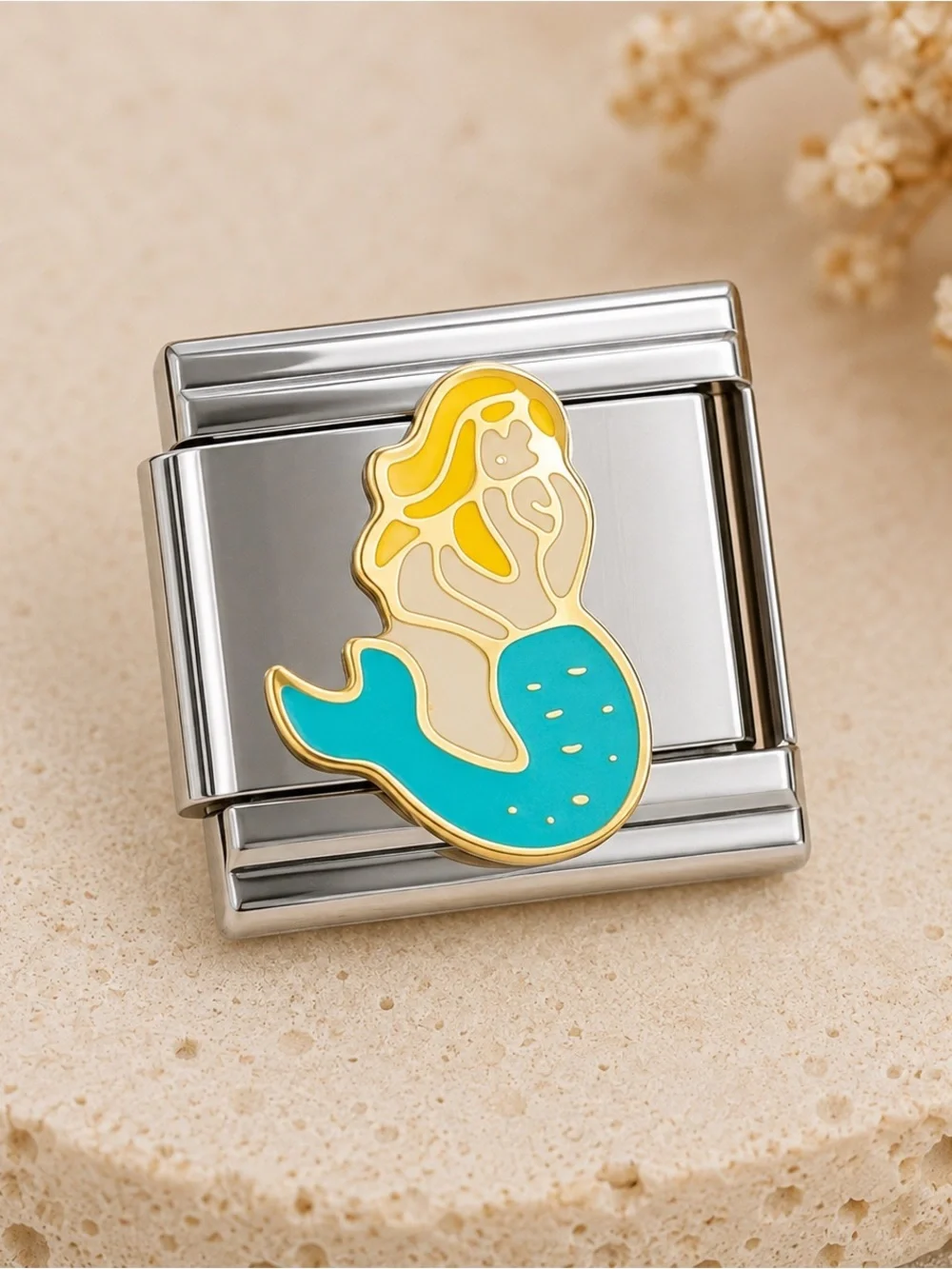 Mermaid Enamel Italian Charm